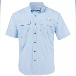 Magellan Outdoors Men’s Laguna Madre Solid Short Sleeve Fishing Shirt Sz: M Vent